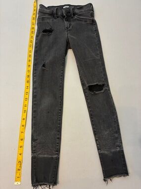 Old Navy Black Distressed Skinny Jeans